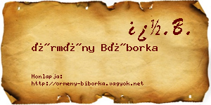 Örmény Bíborka névjegykártya